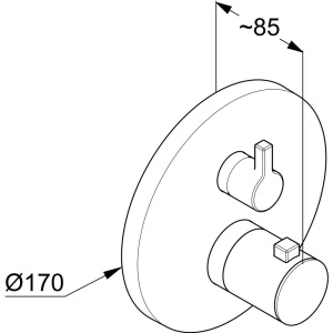Купить Термостатический смеситель Kludi Nova Fonte 208350515 для душа, хром в Москве с доставкой Термостатический смеситель Kludi Nova Fonte 208350515 для душа, хром