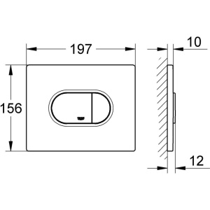 Купить Кнопка смыва Grohe Arena Cosmopolitan 38858P00, хром матовый в Москве с доставкой Кнопка смыва Grohe Arena Cosmopolitan 38858P00, хром матовый