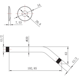 Кронштейн для верхнего душа Lemark LM8031C