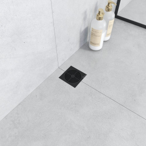 Душевой трап Boheme Smart Design, 10x10 см, черный