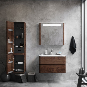 Купить Мебель для ванной AM.PM Sensation 80 подвесная, орех в Москве с доставкой Мебель для ванной AM.PM Sensation 80 подвесная, орех