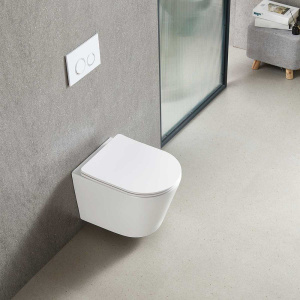 Унитаз подвесной Vincea Piatti VT1-11T подвесной, безободковый, фарфоровый, антивсплеск, белый, овальный