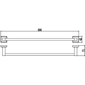 Полотенцедержатель Savol 95 S-509524 одинарный, 50 см
