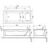 Акриловая ванна Jacob Delafon Sofa 180x80 см, с каркасом