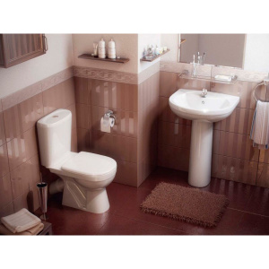 Купить Унитаз-компакт Rosa Комфорт Люкс белый с микролифтом в Москве с доставкой Унитаз-компакт Rosa Комфорт Люкс белый с микролифтом