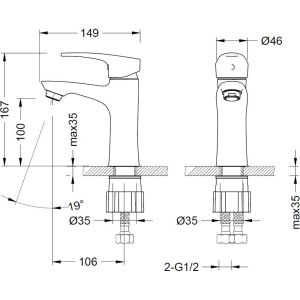 Смеситель для раковины Lemark Linara LM0406C