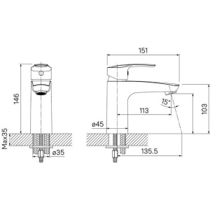 Смеситель для раковины IDDIS Ray RAYSB00i01