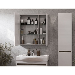 Зеркало-шкаф AQUATON Нортон 80 белый глянец