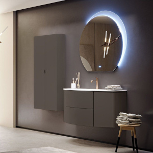 Купить Тумба с раковиной Cezares Eden 120 grigio talpa opaco, раковина 50178 в Москве с доставкой Тумба с раковиной Cezares Eden 120 grigio talpa opaco, раковина 50178