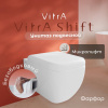 Унитаз подвесной VitrA Shift 7742B003-0075 с микролифтом + Крышка-сиденье VitrA Shift 91-003-009 с микролифтом, петли хром