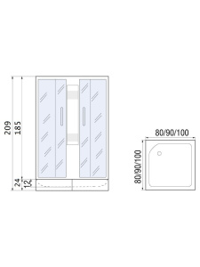 Купить Душевое ограждение без поддона River MORAVA XL 100/24 MT (10000003399) в Москве с доставкой Душевое ограждение без поддона River MORAVA XL 100/24 MT (10000003399)