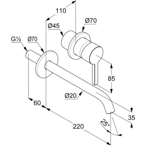 Купить Смеситель для раковины Kludi Nova Fonte Pura 202450515 хром в Москве с доставкой Смеситель для раковины Kludi Nova Fonte Pura 202450515 хром