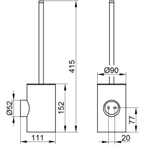 Ершик Keuco Reva 12864019000 хром