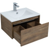 Тумба с раковиной STWORKI Карлстад 60, дуб рустикальный