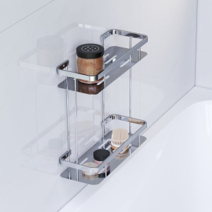 Купить Полка AM.PM Sense L A7453200 2-ярусная, хром в Москве с доставкой Полка AM.PM Sense L A7453200 2-ярусная, хром