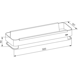 Полка IDDIS Optima Home SHE13SBi44 для душа, черная
