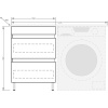 Тумба с раковиной Stella Polar Мадлен 120 под стиральную машину L