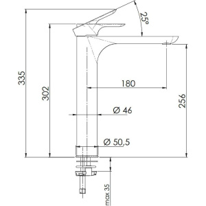 Смеситель для раковины Remer Infinity I11LDO золотой глянцевый