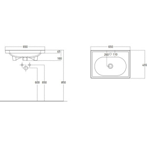 Раковина STWORKI 65 18065-KL