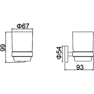 Стакан Timo Saona 13031/00 хром
