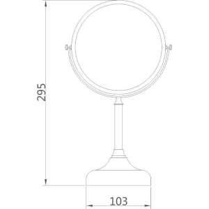 Косметическое зеркало Haiba HB6208 без подсветки, двухстороннее, поворотное, хром