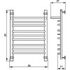 Полотенцесушитель водяной Ника Quadro Л 90 г2 ВП 80/50
