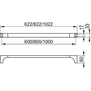 Полотенцедержатель Keuco Edition 11 11101010800 хром
