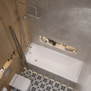 Чугунная ванна Jacob Delafon Parallel E2947-S-00 170x70 см, с ножками P