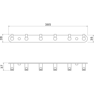 Крючок Акватек Европа AQ4124MB матовый черный