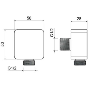 Шланговое подключение Aquatek AQ2459CR хром