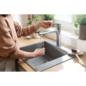 Смеситель для кухни Hansgrohe Zesis M33 74804000 механизм sBox lite, хром