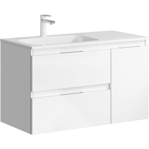 Тумба с раковиной Aqwella 5 stars Accent 90 L, белая