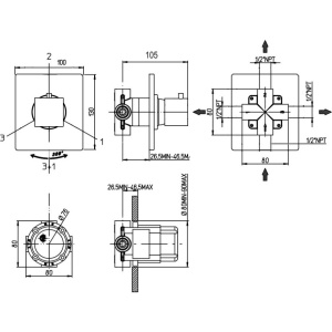 Купить Переключатель потоков Paini Grazia 21CR471 на три потребителя, С ВНУТРЕННЕЙ ЧАСТЬЮ, хром в Москве с доставкой Переключатель потоков Paini Grazia 21CR471 на три потребителя, С ВНУТРЕННЕЙ ЧАСТЬЮ, хром