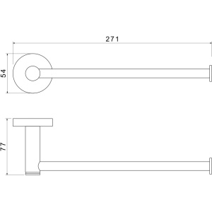 Полотенцедержатель Aquatek Европа AQ4119BGM оружейная сталь