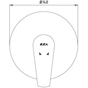 Смеситель для душа E.C.A. Niobe 102167113EX-Y (внешняя часть) (уценка 246586)