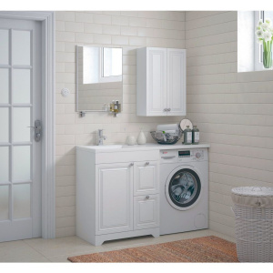 Купить Тумба с раковиной Corozo Леон 130 под стиральную машину L в Москве с доставкой Тумба с раковиной Corozo Леон 130 под стиральную машину L
