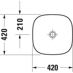 Раковина накладная Duravit Zencha 45 2373420079 белая