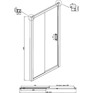 Шторка на ванну Ambassador Bath Screens 16041104 150х140