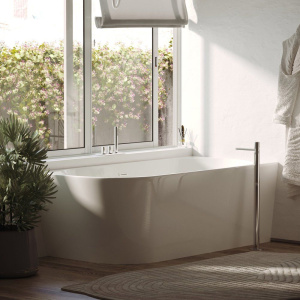 Акриловая ванна Sancos Veneto FB12 R 170x80 см, угловая, с каркасом, со сливом-переливом, асимметричная