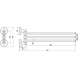 Полотенцедержатель Rav Slezak Colorado COA0603 тройной