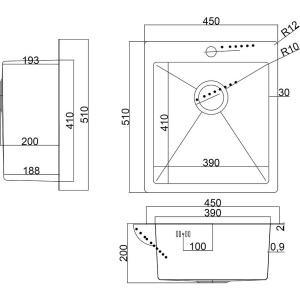 Мойка кухонная Steel Hammer SH 4551
