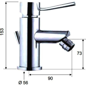 Смеситель для биде Remer Minimal N20 с донным клапаном