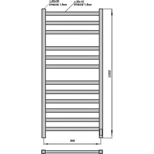 Полотенцесушитель электрический Grois Bruno 123 50х100 черный