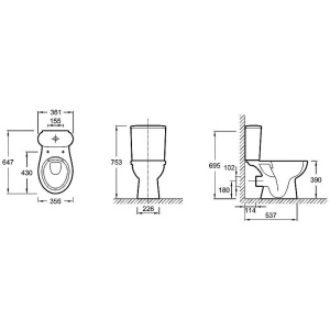 Купить Чаша напольного унитаза с сиденьем микролифт Jacob Delafon Louise E28062RU-00 в Москве с доставкой Чаша напольного унитаза с сиденьем микролифт Jacob Delafon Louise E28062RU-00