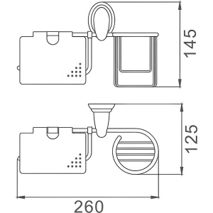 Держатель туалетной бумаги Haiba HB15 03-1 с держателем освежителя воздуха