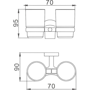 Держатель для зубных щеток Haiba HB87 08 двойной