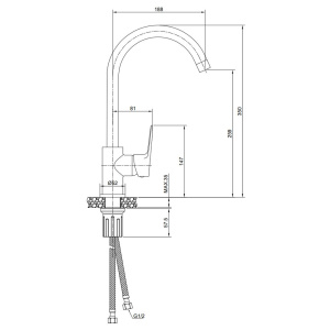 Смеситель для раковины Olive'S Tieso 26430TS хром