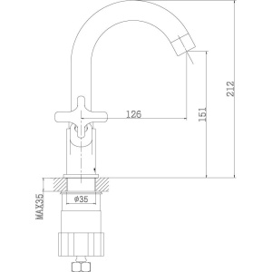 Смеситель для раковины Rossinka RS39 -62U