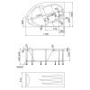 Акриловая ванна 1MarKa Diana L 170x105 см, угловая, с каркасом, асимметричная