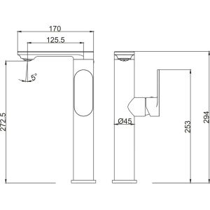 Смеситель для раковины Fashun A8985-35 золото